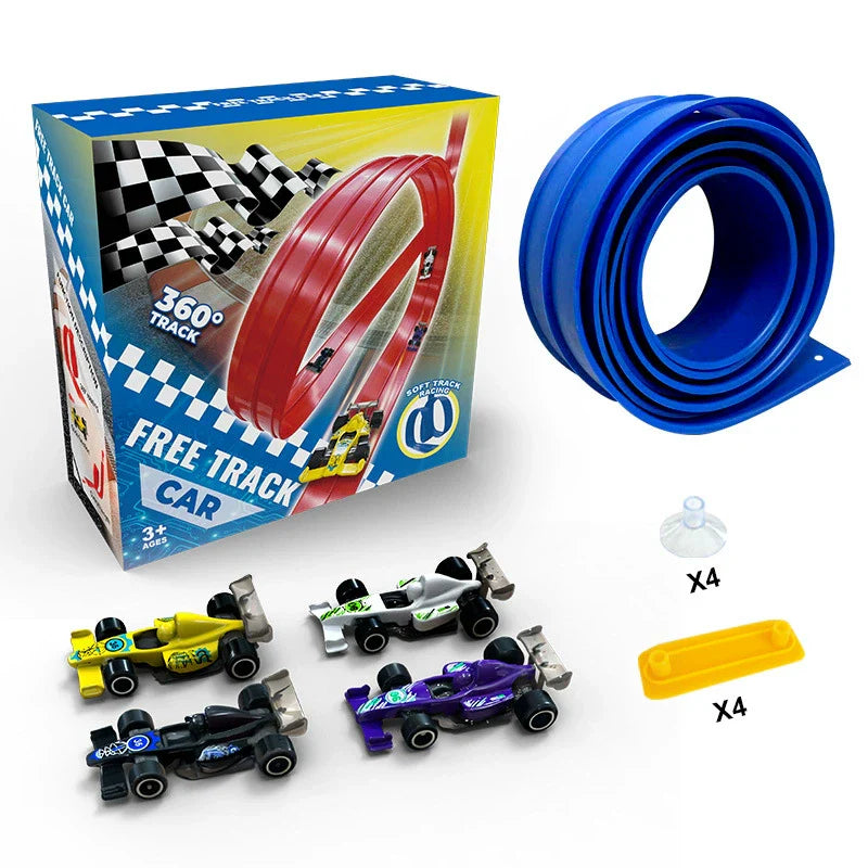 🎄🎁 2025 Christmas Surprise Gift: DIY Racetrack Racing Toy 🚗✨