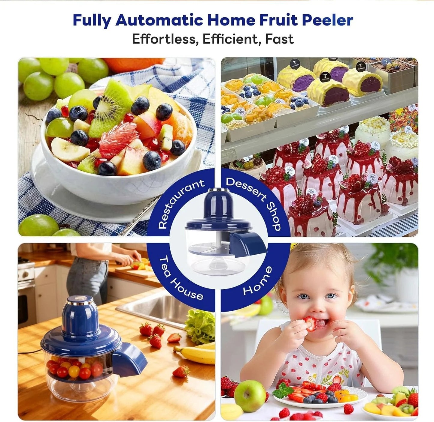 🍎Wireless Electric Food Processor & Peeler 🍇– Chop, Mash & Prep in Seconds!