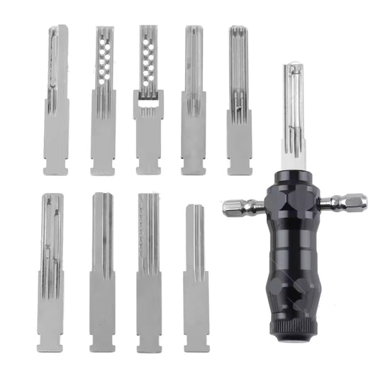 🔐Tubular Lock Pick Set: 9-in-1 Precision Unlocking Tool for Locksmiths