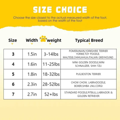 Comfortable paw-shaped shoes (2 pairs) suitable for dogs of all sizes