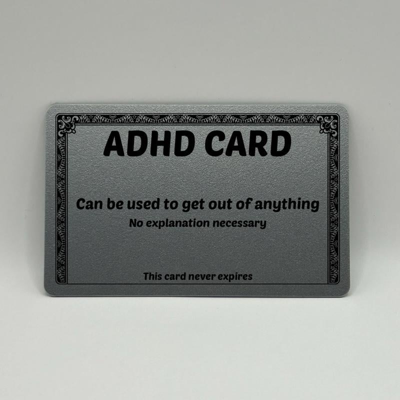 Funny Autism Excuse Card