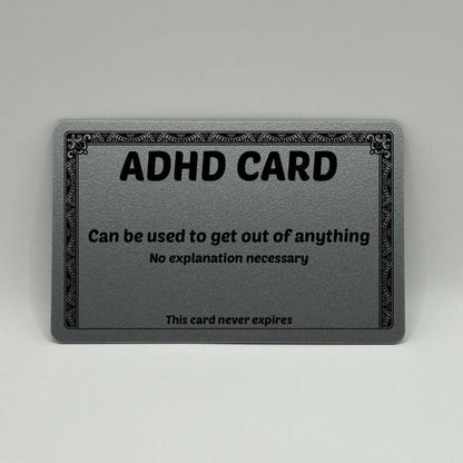 Funny Autism Excuse Card