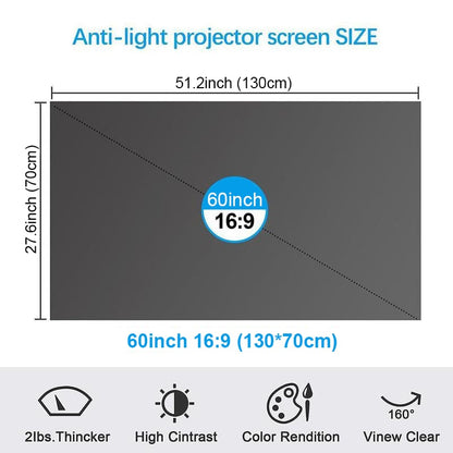 4K Metal Lightproof Foldable Portable Movie Screen 16:9 🎥✨