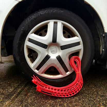 Avoid Being Stuck in Snow or Mud — Instant Tire Traction Straps
