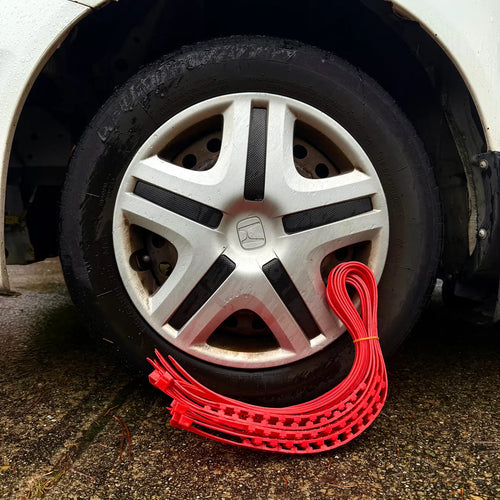 Avoid Being Stuck in Snow or Mud — Instant Tire Traction Straps