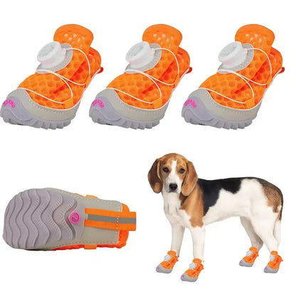 Comfortable paw-shaped shoes (2 pairs) suitable for dogs of all sizes